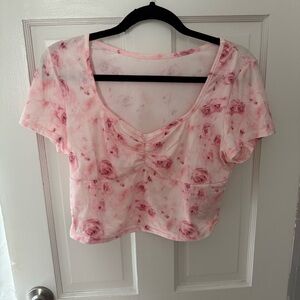 SHEIN: Floral Pink Women's Top